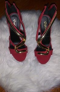 Red and gold heels